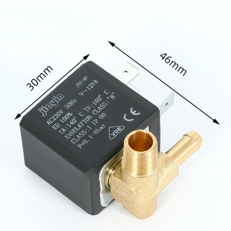 JYZ-4P 평상시 닫힘 3mm N/C 2/2 웨이 AC 230V G1/8 필립스 다리미, 스팀 걸레, 의류 기선 커피 용 6Bar 황동 스팀 펌프