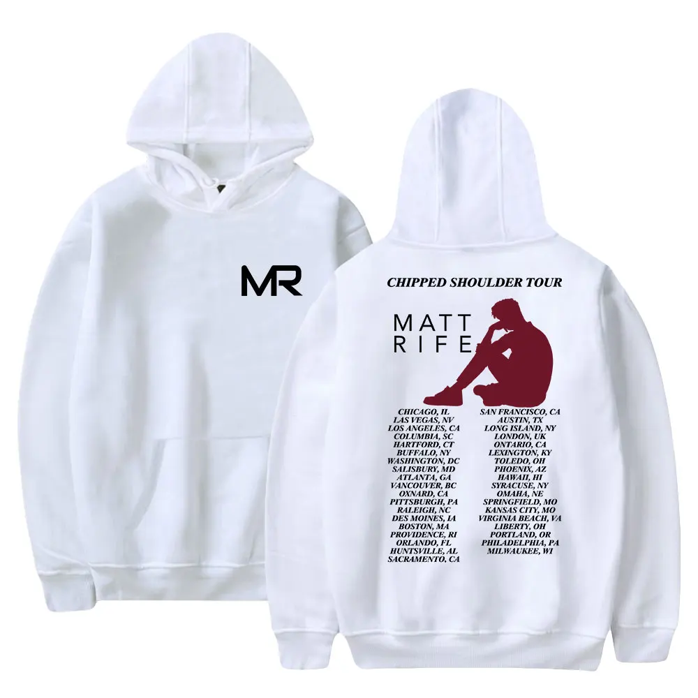 thumbnail image 1 of Sudadera con capucha de Matt Rife 2023 con estampado de la gira Chipped Shoulder, unisex, divertida, ropa de calle, 1 of 4