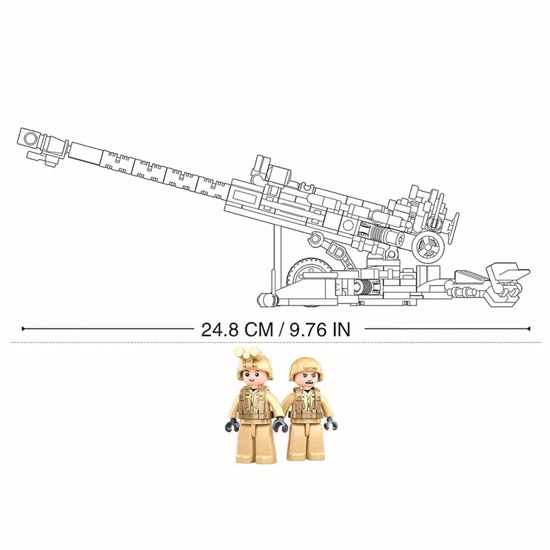 Military Weapon Ultralightweight Field Howitzers Building Block Kit - Creative Toy Set