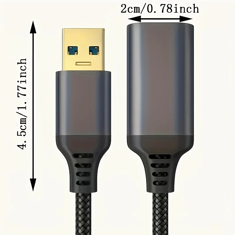LAIHONEN 나일론 땋은 USB 3.0 남성-여성 고속 전송 데이터 케이블 컴퓨터 카메라 프린터 연장 케이블 XBOX