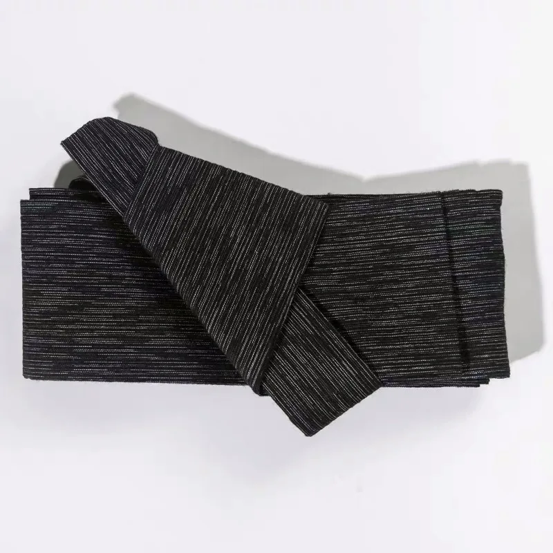 Traditional Japanese Kimono Yukata Belt Accessories Wide Striped Obi Hook And Loop Fastener Retro Belt Sauna Spa Wear Costumes japanese kimono