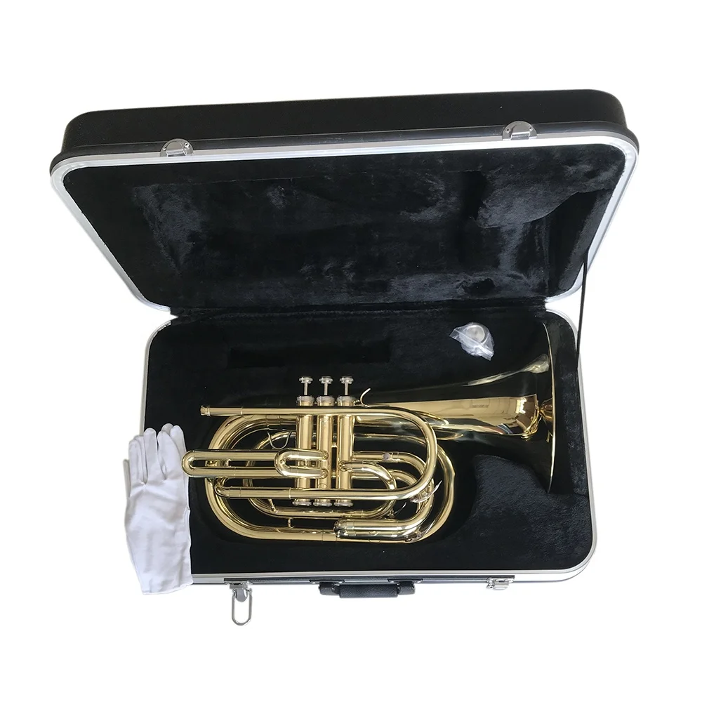 SEASOUND Cheap High Quality Bb Gold Marching Instrument Trombone JYMBT7352