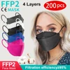 10-200pcs KN95 Mascarillas FFP2 MASK FPP2 Reusable Face Masks 4Layers Filter Respirator mask Protective Hygienic Adult CE masque 1