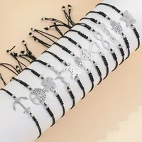 12pcs/set Stylish Stainless Steel Braided Charm Bracelet for Men - Perfect for Daily Wear and Gifting to Family and Friends - Image 3