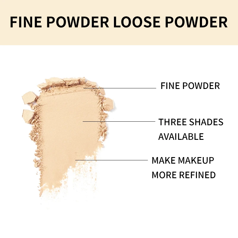 Light Nude Matte Concealer Setting Powder Waterproof Sweatproof Long Lasting Naturally Slimming Oil Controlling and Long Lasting
