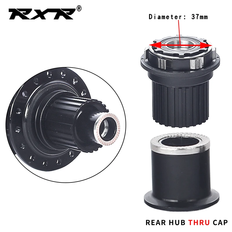 RXR Mountain Bike Hubs End Cap Adapter QR or THRU Cap MS Adapter MTB Cassette 12Speed Original Bicycle Body Freehub