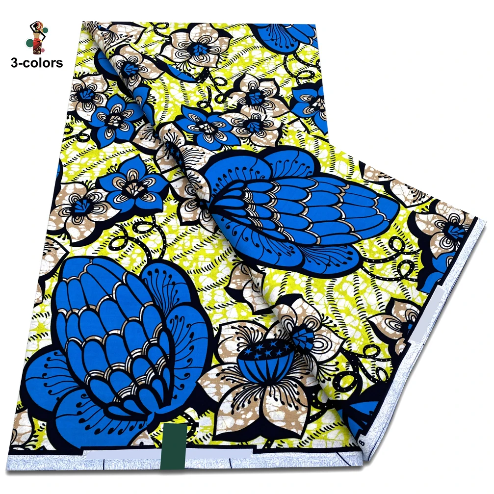 Wholesale Super Quality African Ankara Wax Fabric New 100% Cotton Material Soft Fashion Pink Tissu Pagne Africa Prints 6