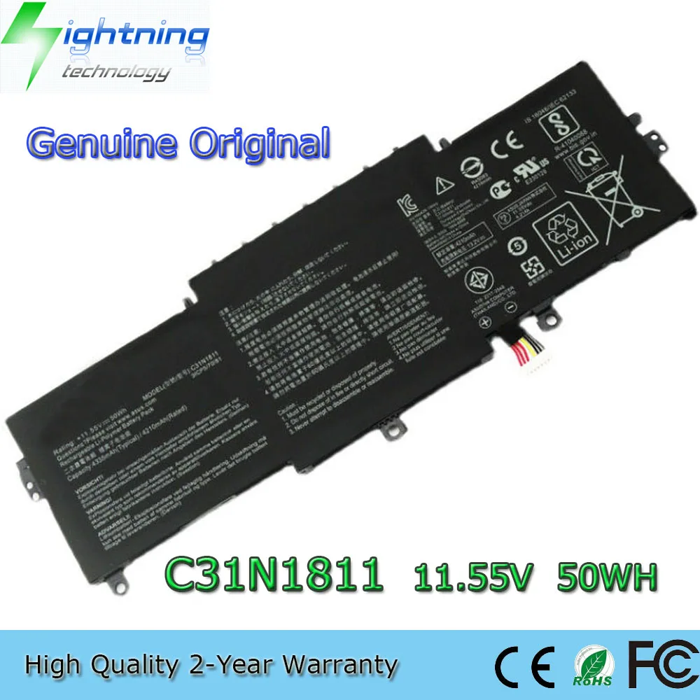 

New Genuine Original C31N1811 11.55V 50Wh Laptop Battery for Asus RX433FN U4300F U4300FA U4300FN UX433FA UX433FN