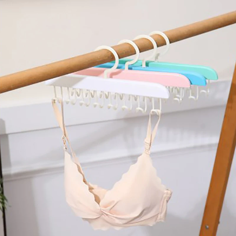 캐미솔 의류 정리함 랙 타이 모자 스카프 거치대, 미끄럼 방지 공간 절약 옷장 보관, 8 후크 브라 행어 벨트