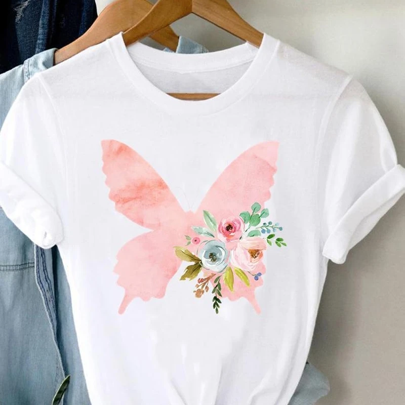 

Tees Women Classic Vintage 90s T-shirt Summer Short Sleeve Print Clothes Simplicity Graphic T Shirt Clothing Fashion Female Tops