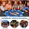 48" Poker Table Foldable - 8 Player Octagon Texas Holdem Poker Tables w/ 8 Cup Holders, Casino-Grade Felt Surface, Padded Rails 6