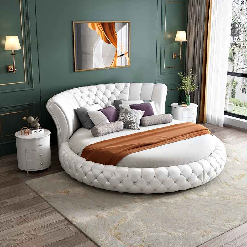 

Round Luxury Inflatable Home Beds King Loft Children Home Beds Queen Bedroom Set Pequena Fada Monstro Cama Redonda Furniture