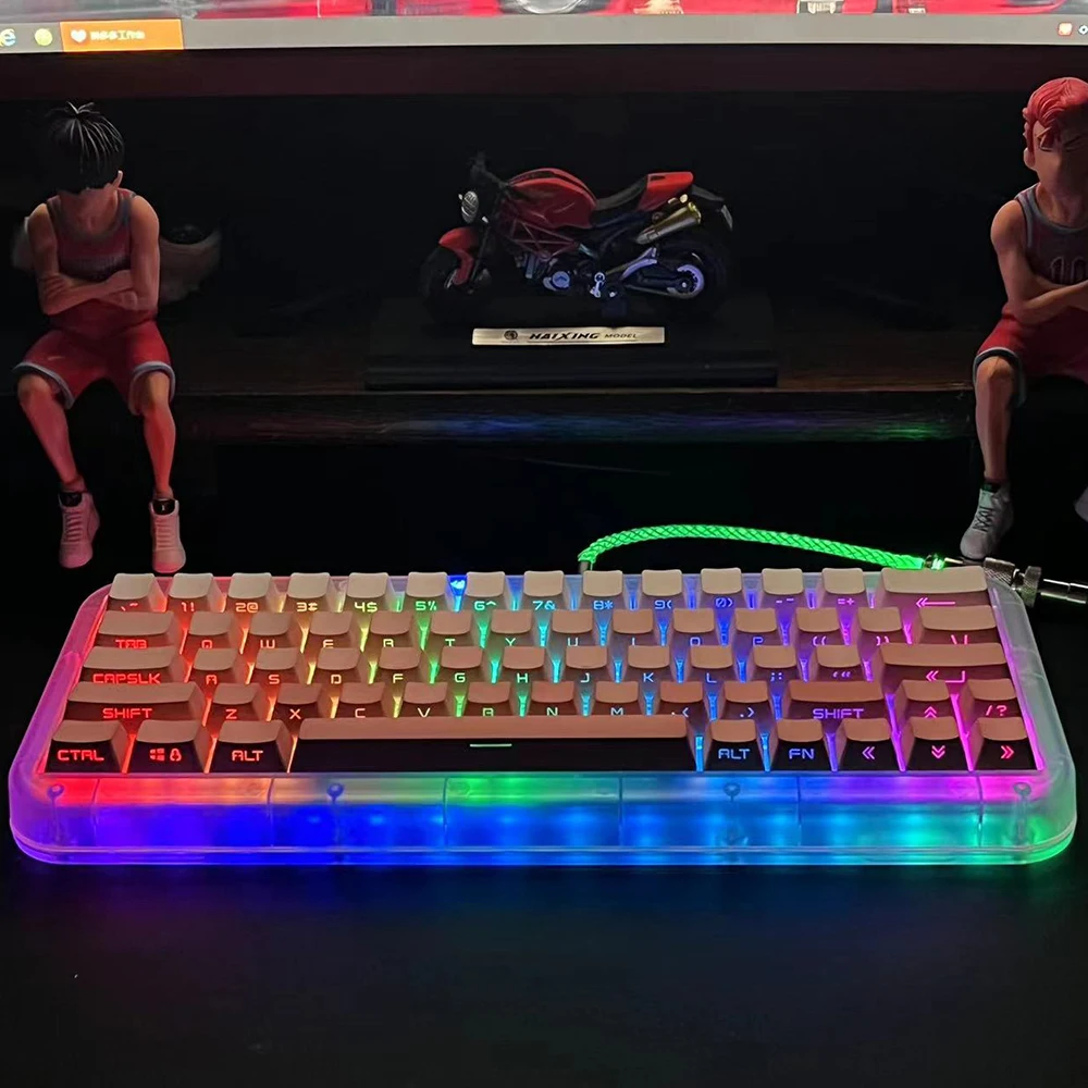 C타입 블루투스 기계식 키보드 DIY 키트, 핫 스왑 가능 RGB PCB 스틸 포지셔닝 플레이트, NJ630Pro V3, 2.4G, 3000hAm 배터리