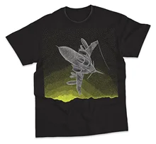 

Creative Design F-4 Phantom Fighter Bomber Line Drawing T-Shirt. Summer Cotton Short Sleeve O-Neck Mens T Shirt New S-3XL