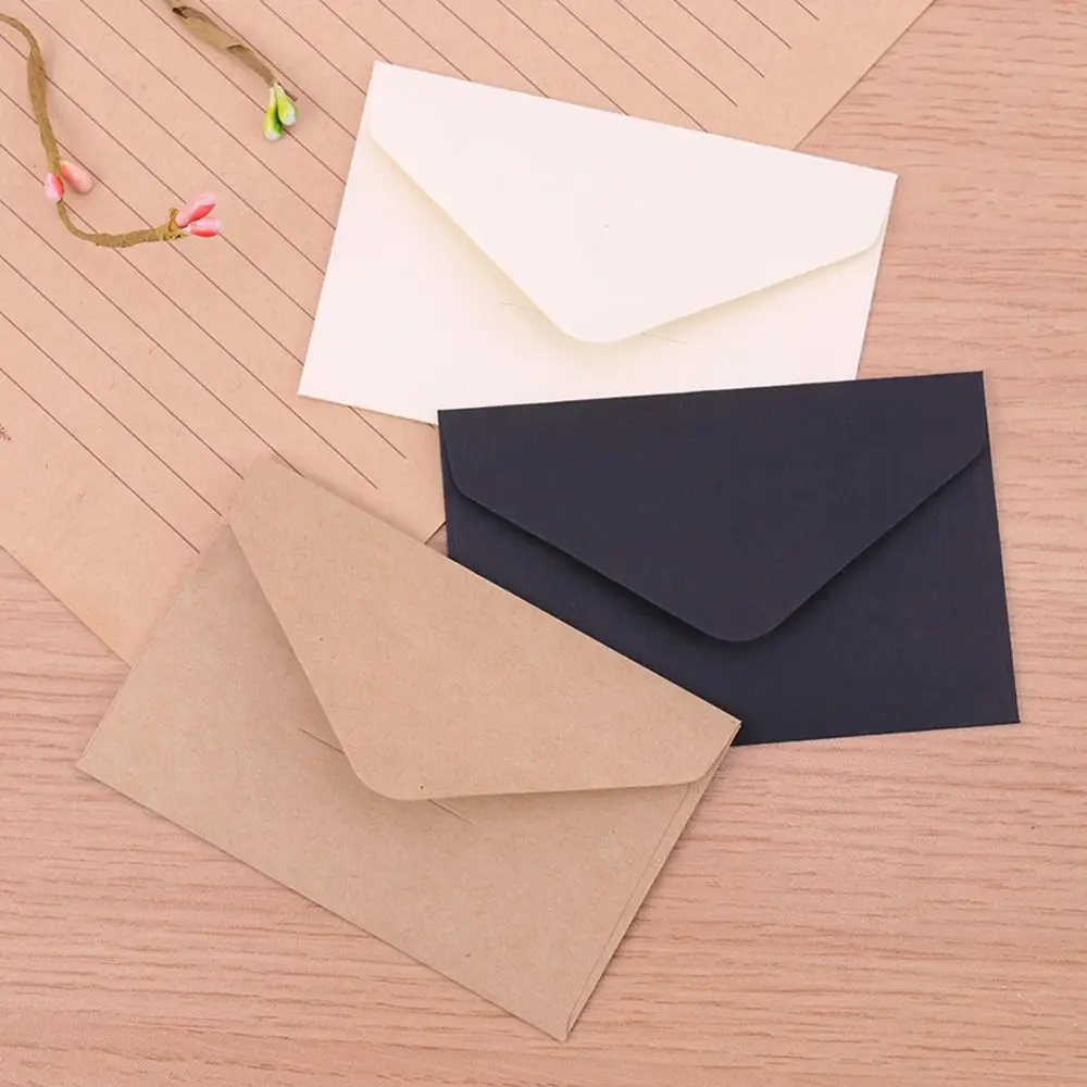 Stationary 20PCS Mini White Classical European Style Message Card For Letter Gift Envelope Paper Envelopes Invitation Envelope