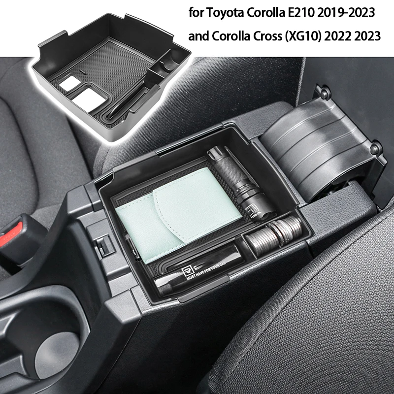 Organizer Per Console Centrale Per Toyota Corolla Cross (Xg10) 2022 2023 E Corolla 2019-2023 E210 Scatola Portaoggetti Secondaria Per Bracciolo Auto