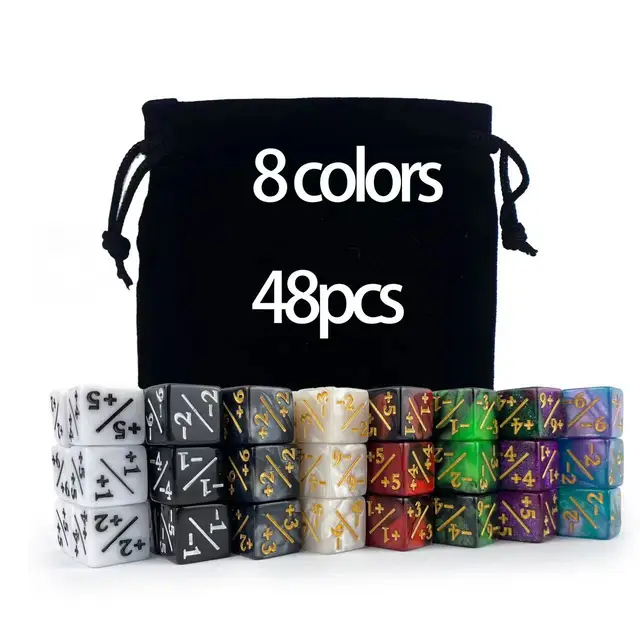 1/+1 Counter Dice 50PCS MTG Counter Dice Set - Plus/Minus Counters ...