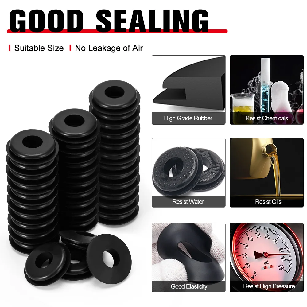 thumbnail image 2 of Hose Seals 20-Pack Rubber Hose Washers - Red & Blue Trailer Gaskets For Semi Trucks & Heavy Equipment Glad Hand Seals 2 of 13
