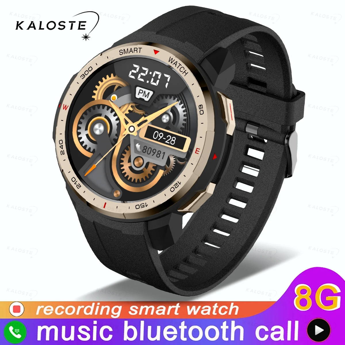 2022 New Sport Smart Watch Men Bluetooth Call Local Music 8G Memory Fitness Tracker Men SmartWatch For Android Samsung Apple ios 