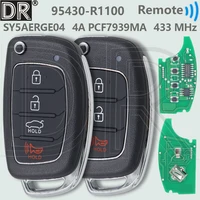 ชิป DR 95430-R1100 4A PCF7939MA ความถี่ 433MHz FSK SY5AERGE04 กุญแจรีโมทรถยนต์สำหรับ Hyundai HB20 ปี 2019 2020 2021 2022