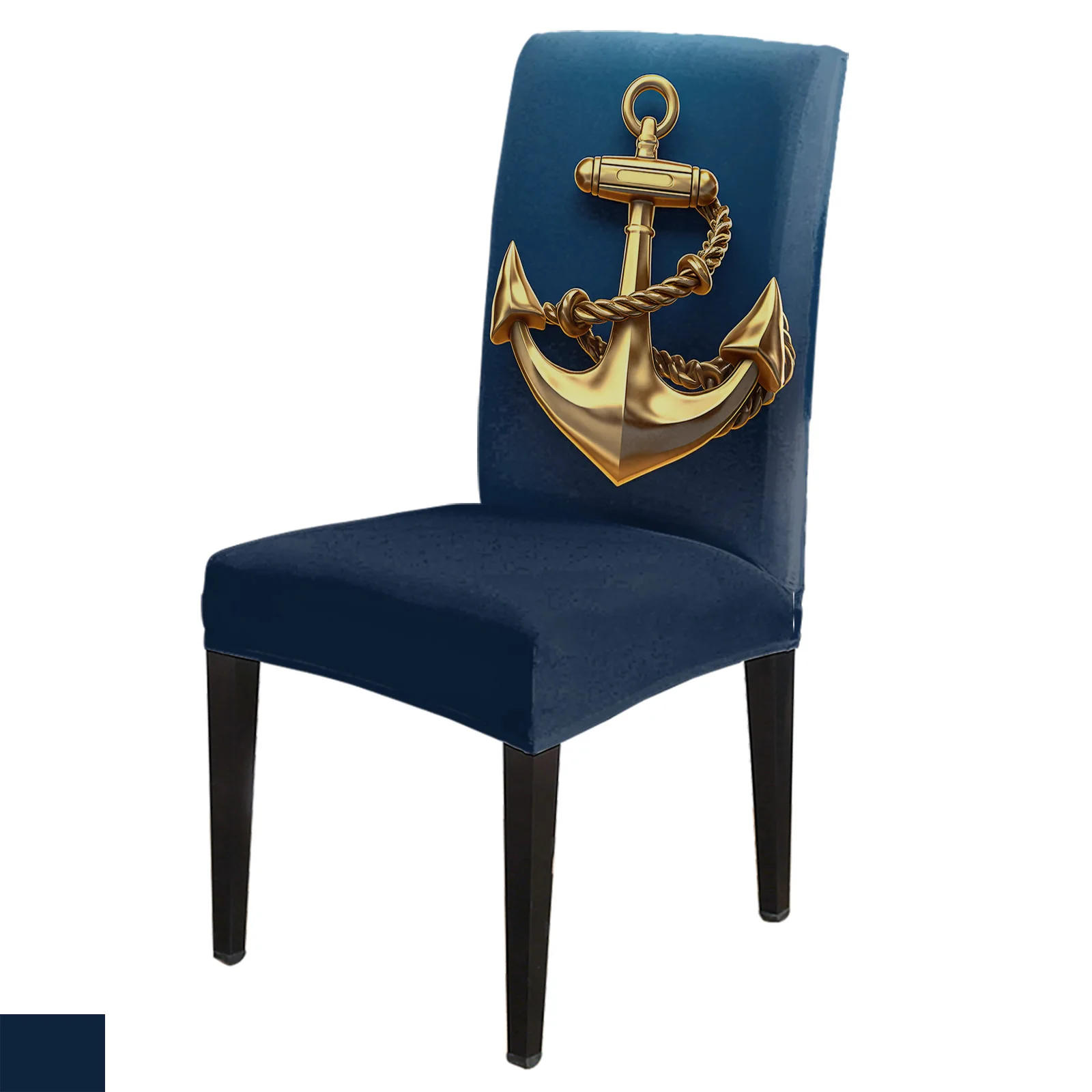

Anchor Gradient Chair Cover Set Kitchen Dining Stretch Spandex Seat Slipcover for Banquet Wedding Party