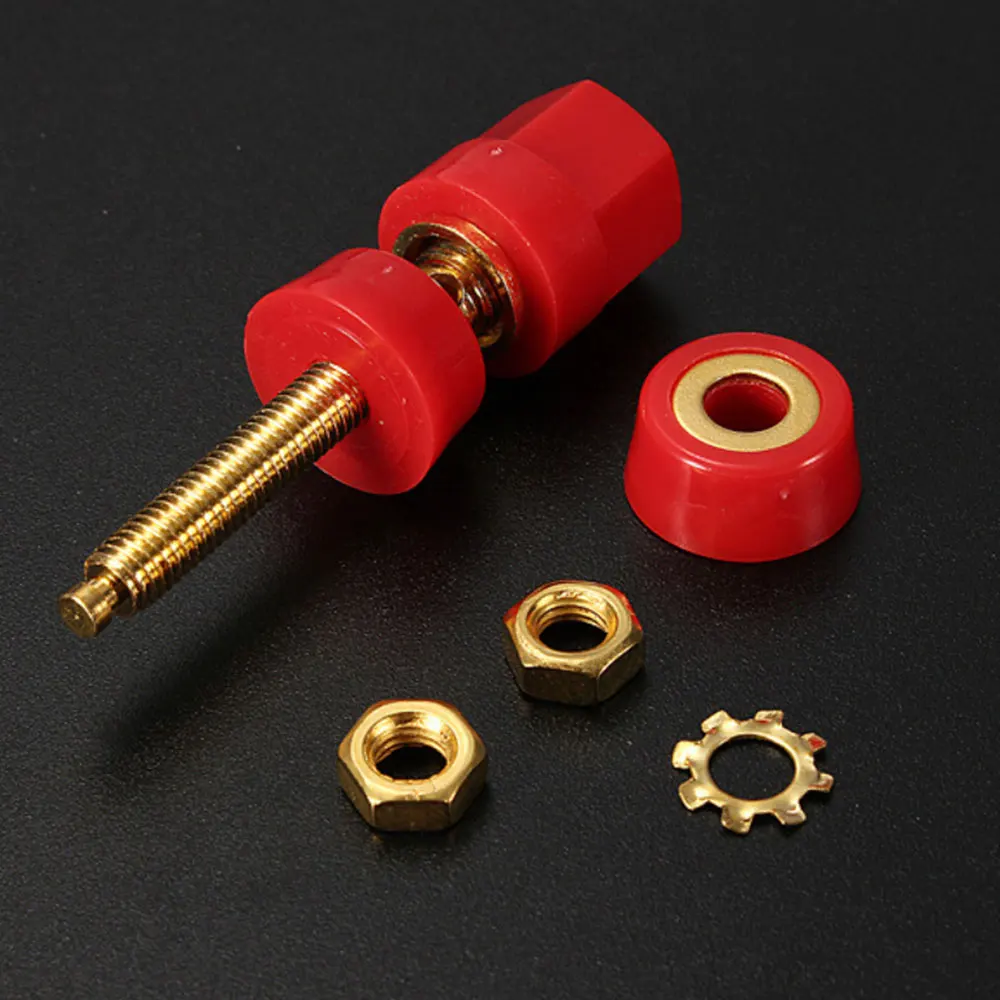 Musical Sound 8PCS/LOT Amplifier Binding Post Gold Plated Female HIFI Audio Terminal Banana Plug Socket Speaker images - 6