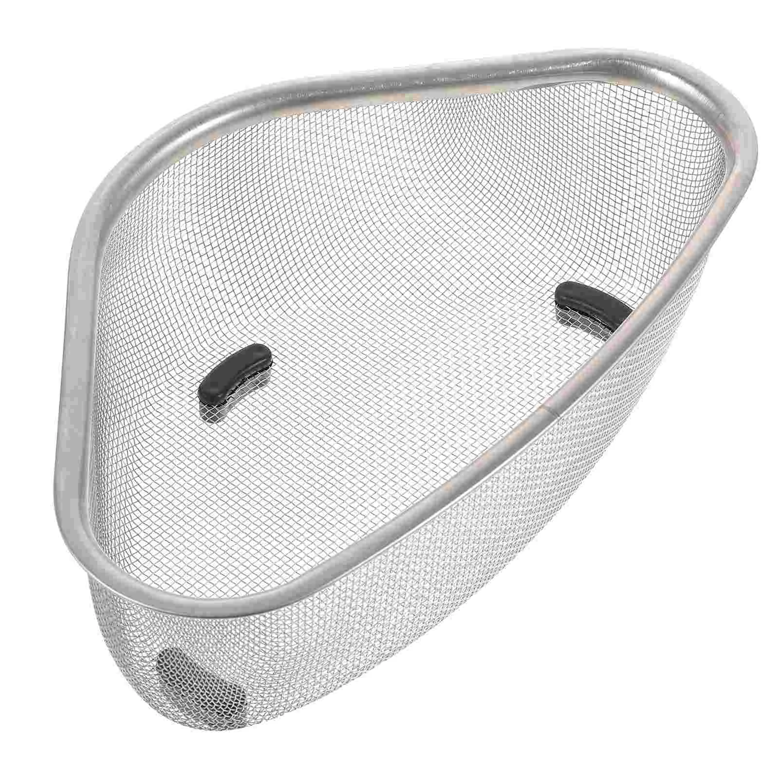 

Sink Drainer Basket Corner Triangle Waste Filter Draining Stainless Steel Kitchen