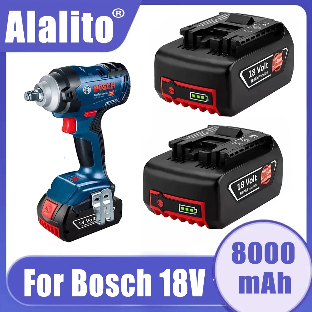 

NEW For BOSCH 18V 6.0/8.0/10Ah Rechargeable Lithium Ion Battery for Bosch 18V 8A Backup Battery Portable Replacement BAT609