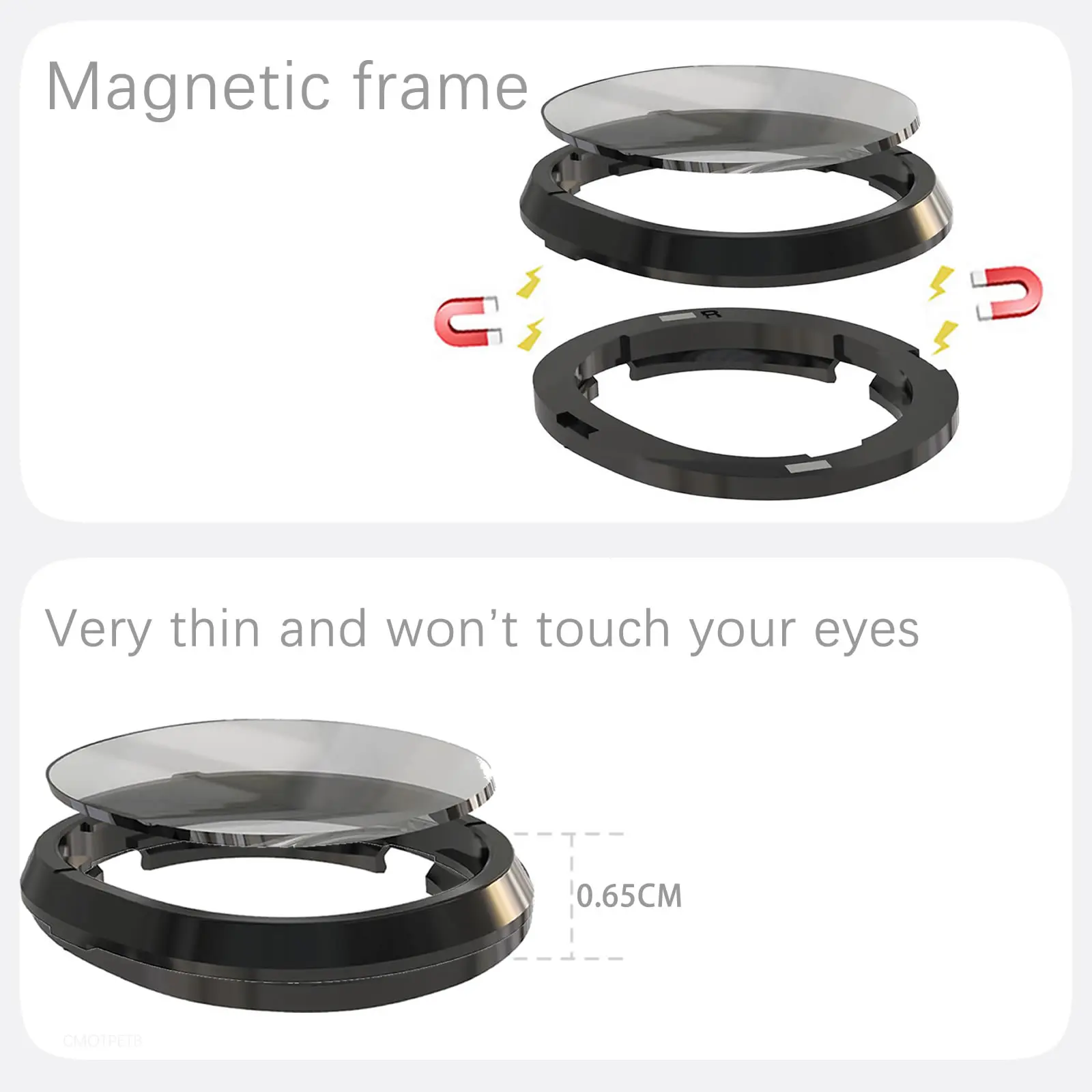 Magnetic Myopia Frames with Anti Blue Light and Quick Disassembly for VR Prescription Lenses