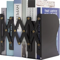 Adjustable Desktop Bookends Book Stand Bookend Iron Desktop Art Non Slip Rack Shelf Holder School Stationery Office Accessories 1