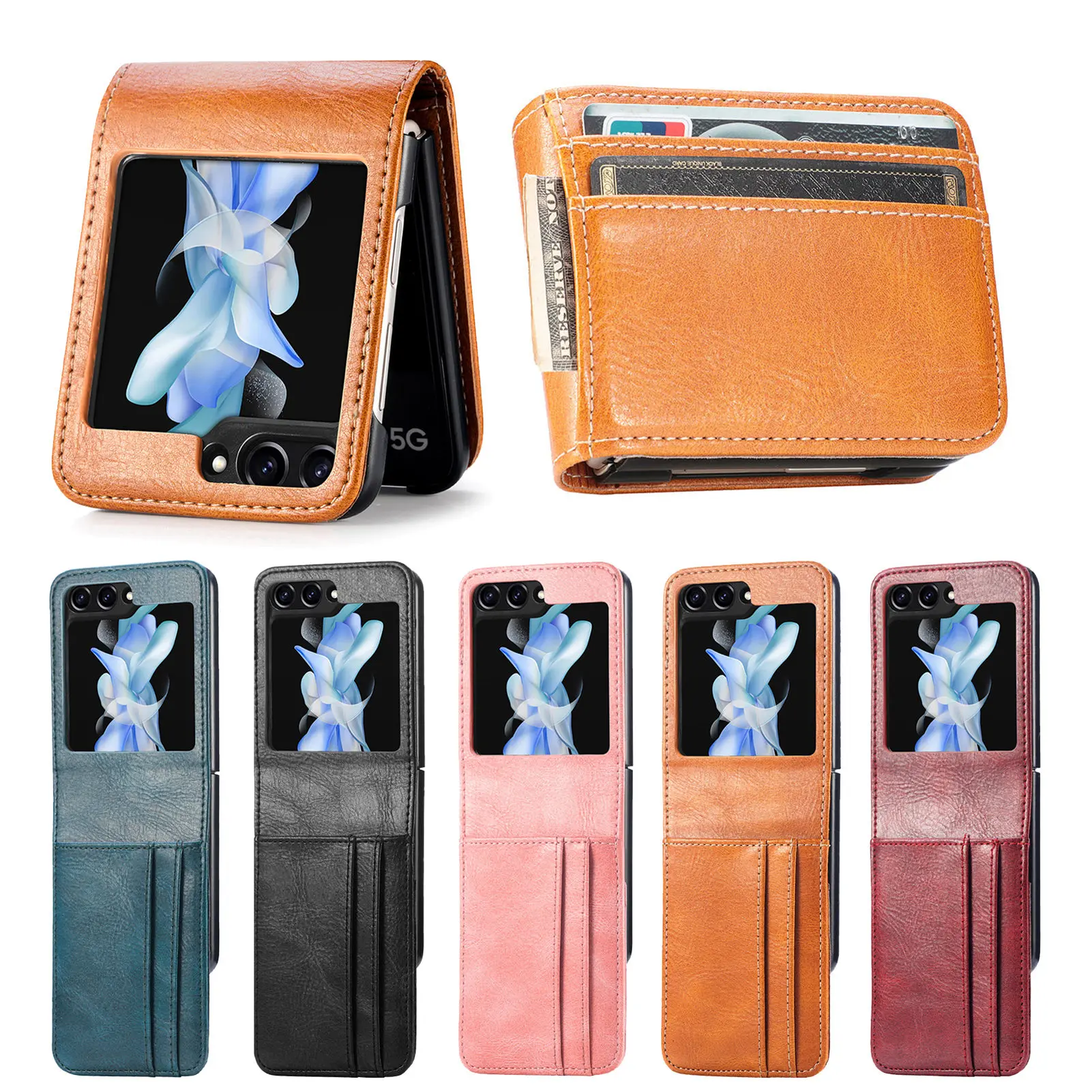 Leather Wallet Case with Card Holder