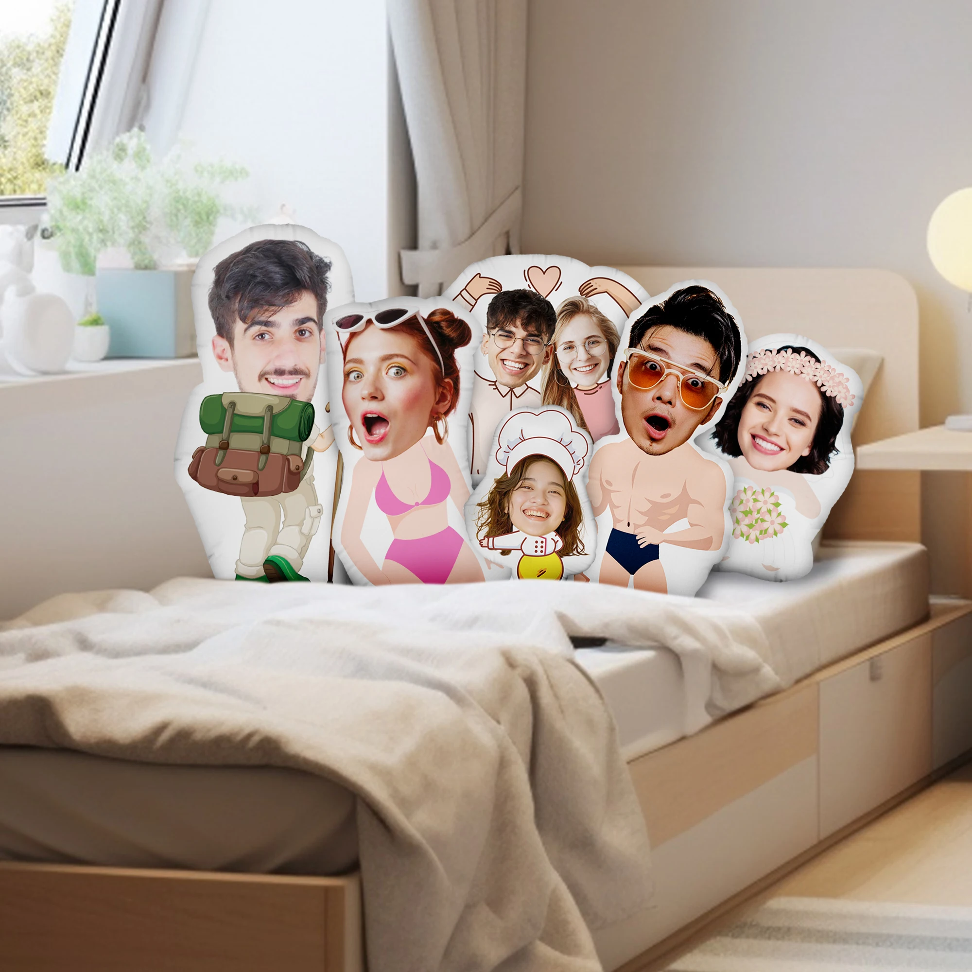 Custom Photo Cushion Humanoid Personalized Filling photo Cushion DIY Pillow for Putting Picture of Parent and Couple Christmas 6