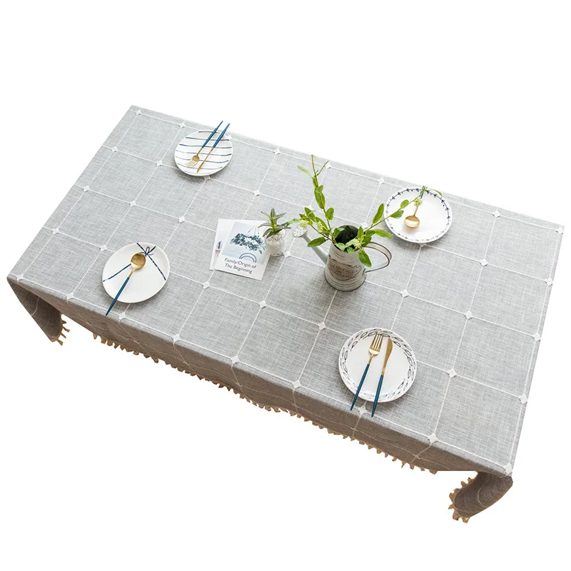 

Tablecloth ins Type cloth art cotton linen Japanese Style tablecloth desk TV cabinet tea table mat cloth