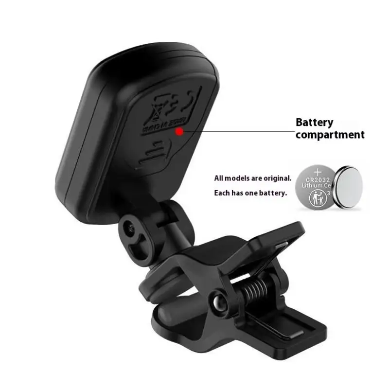 Colorful Rotatable Clip-On Digital Guitar Tuner with LCD Display