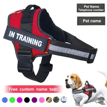 Personalized Reflective Adjustable Dog Harness Tank Top