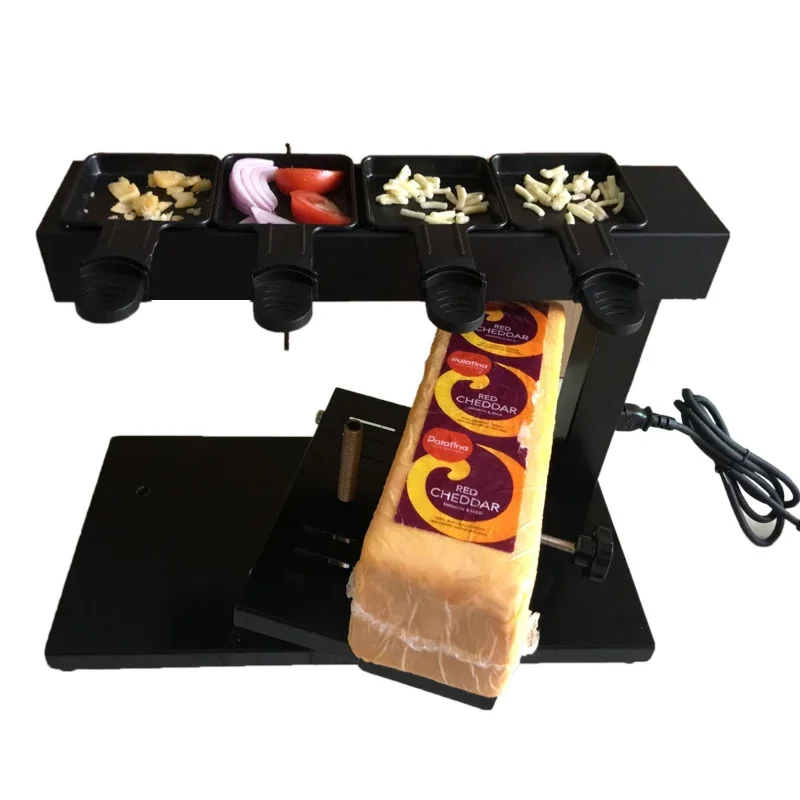 Household Electric Non Stick Melting Pot Double Layer Baking Cheese Heater Bacon Butter Frying Board Grill Baking Cheese Steak