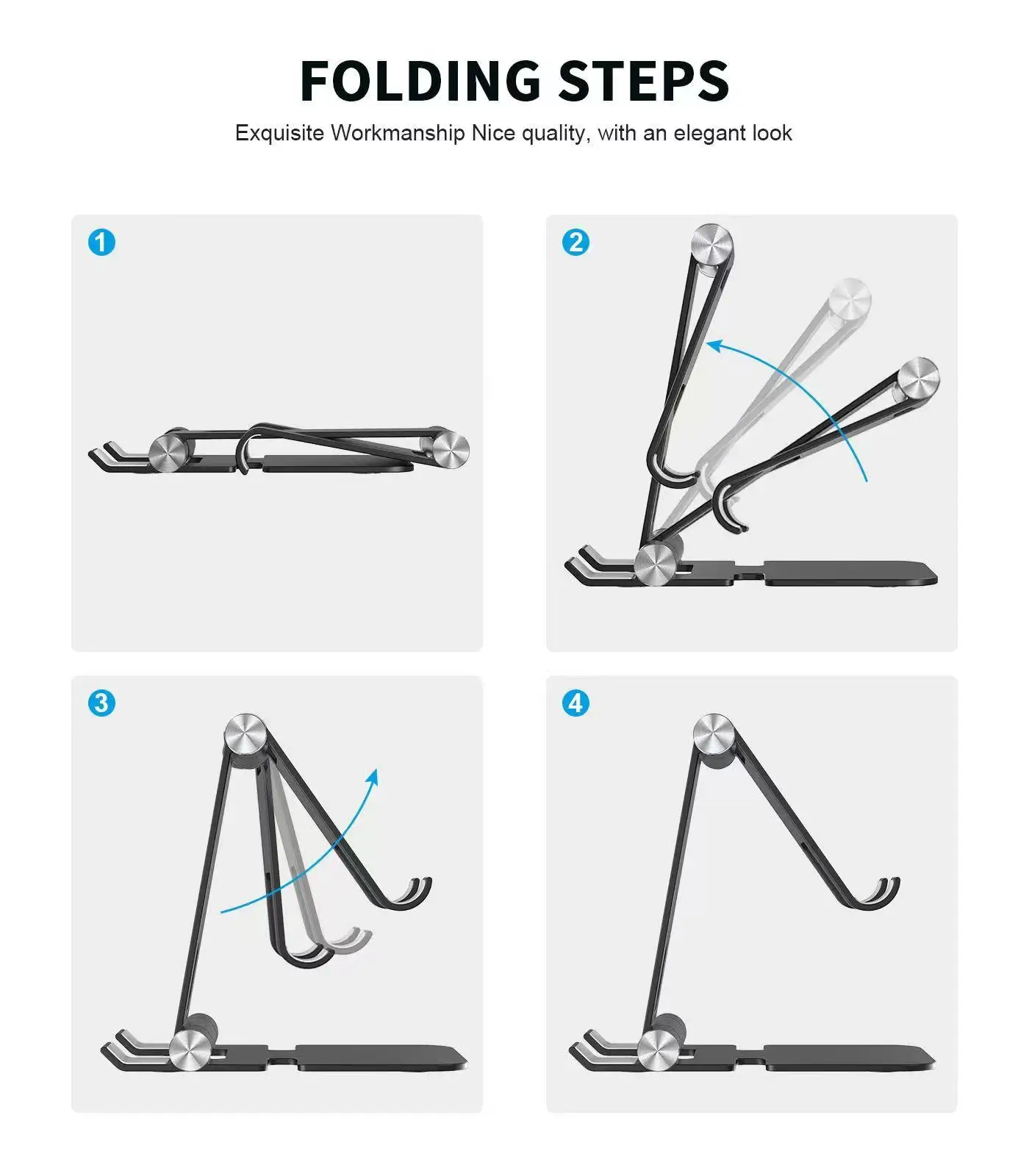 Phone Holder Stand for iPhone 16 15 Pro Mx  Xiaomi mi 9 Metal Phone Holder Foldable Mobile Phone Stand Desk For iPhone Samsung