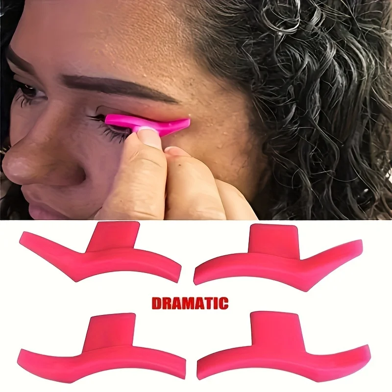 2-Piece Silicone Eyeliner Stencil Set with ABS Handle - Hypoallergenic Cat Eye & Winged Liner Templates