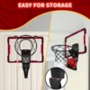 Remote Control Mini Basketball Hoop with Electronic Scoreboard 3 Modes, Foldable Basketball Hoop, Basketball Toys Gift for Kids 4