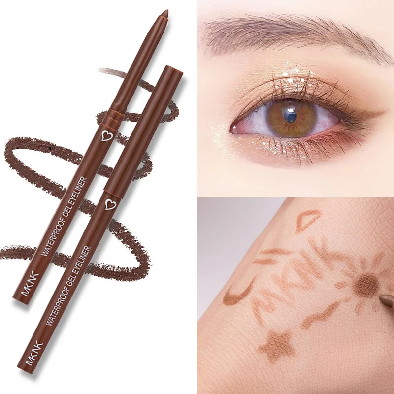 Eyeliner Pencils, Eyeliner Pen 5 Colors Eyeliner Pencil Waterproof Long-lasting Blue Black Brown Easy Wearing Eyeliner Pen