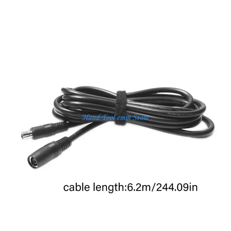 H37F 6.2m/20.3ft 긴 태양광 발전기 어댑터 케이블 코드 범용 DC8020 8.0x2.0mm 호환성 야외 사용