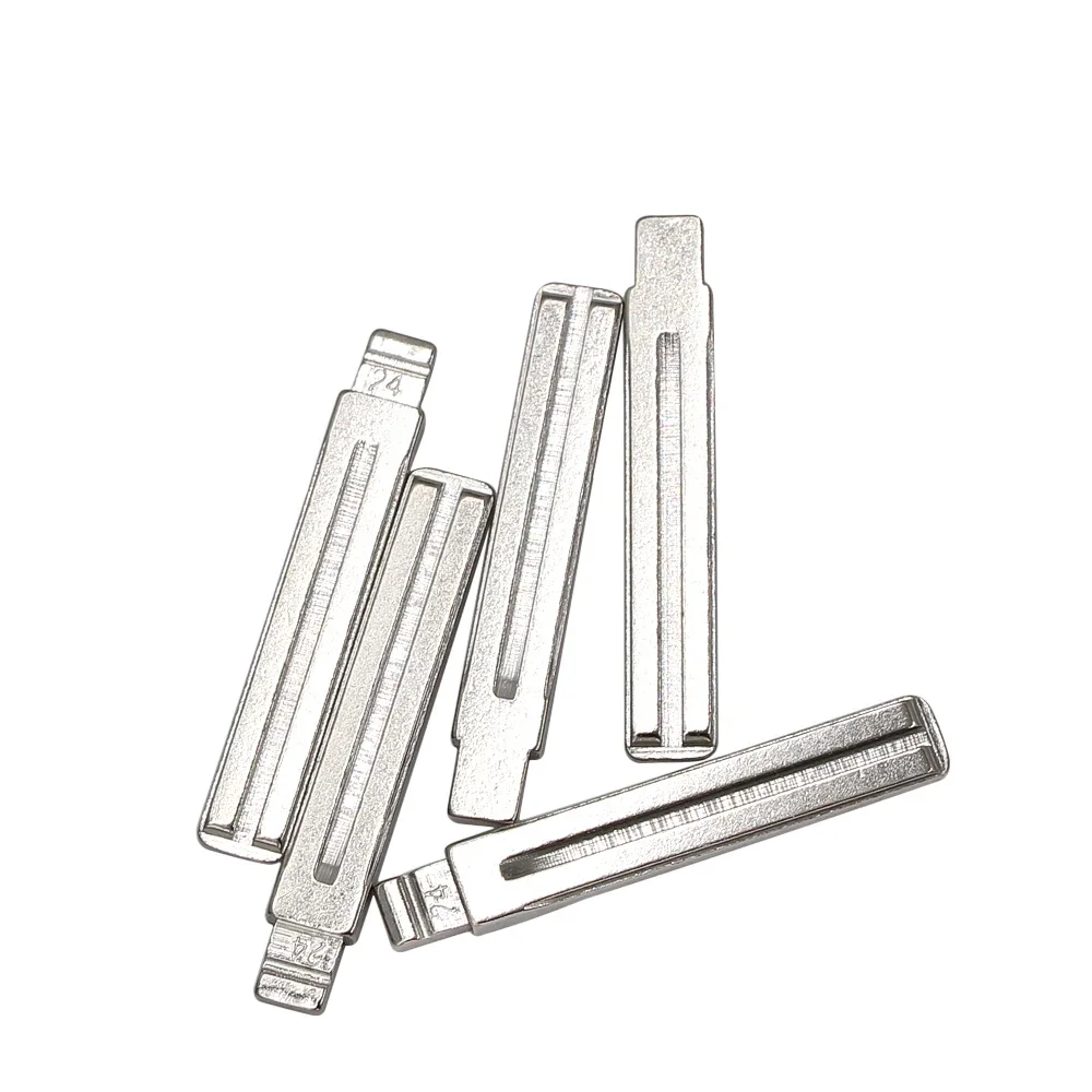 NO.24 Metal KIA7 Uncut Flip Key Blade Blank for For Hyundai Elantra Equus Genesis I30 I45 IX35 Sonata Tucson KIA RIO 10pcs/lot car key
