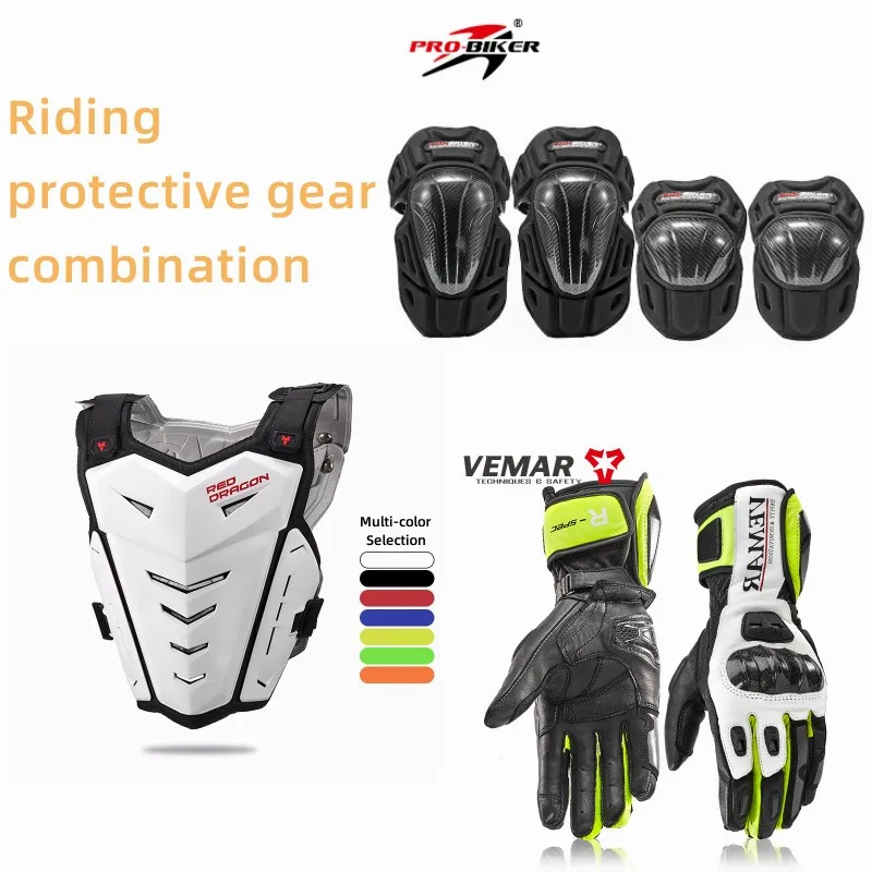 

Riding Protective Gear Combination High-quality Breathable Motorcycle Gloves/Motocross Elbow and Knee Pads/Motociclista Armor