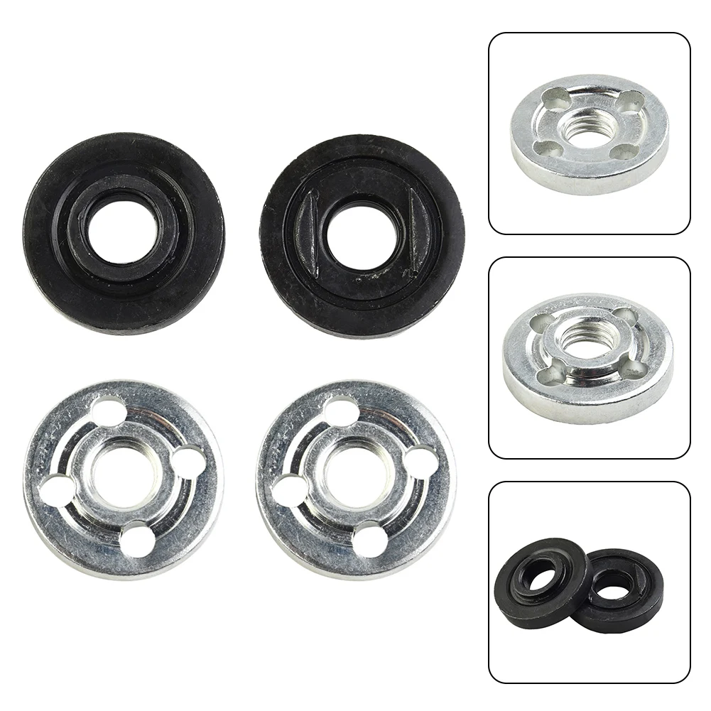 4Pcs Angle Grinder Nuts Set For 100 Type Modification Metal Woodworking Power Tools Parts Replacement 2 pcs carbon brushes metal 12mm 8mm 5mm electric motor parts generic for power tools angle grinder accessories