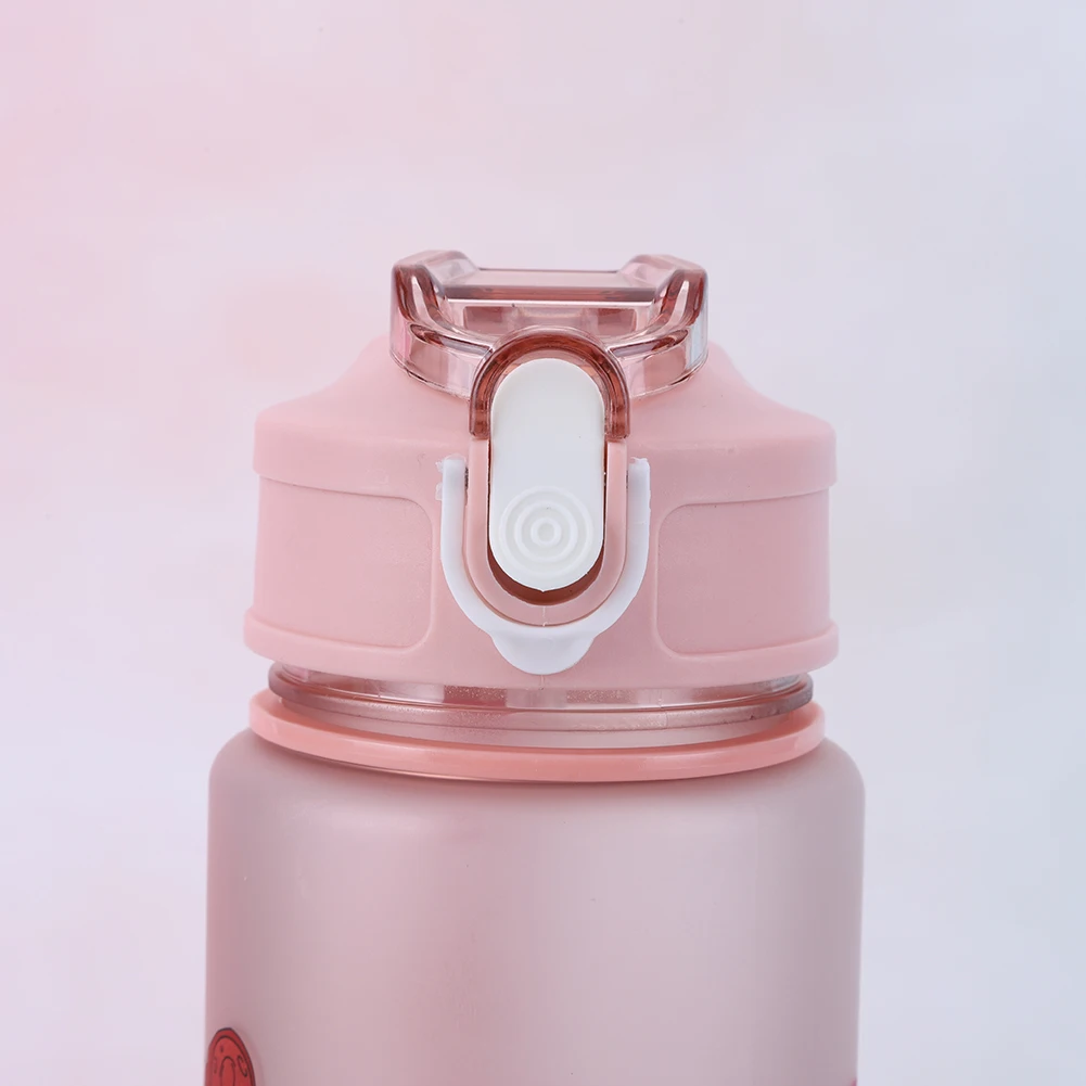 800ml 우주 비행사 스포츠 병(밀짚 및 손잡이 포함) 휴대용 여행용 병 대용량 소년 소녀를 위한 귀여운 마시는 병