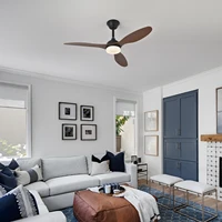 Ventilateur de plafond avec lumière, ventilateur de plafond à profil bas de 25 pouces/42 pouces/52 pouces avec télécommande, pour intérieur et extérieur couvert 5