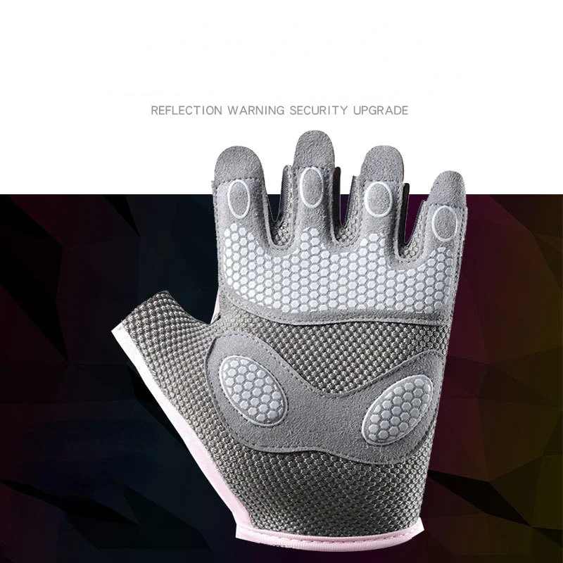 1 Pair Gym Body Building Training Fitness Gloves Sports Weight Lifting Exercise Slip-Resistant Gloves for Women Men Yoga Gloves 5