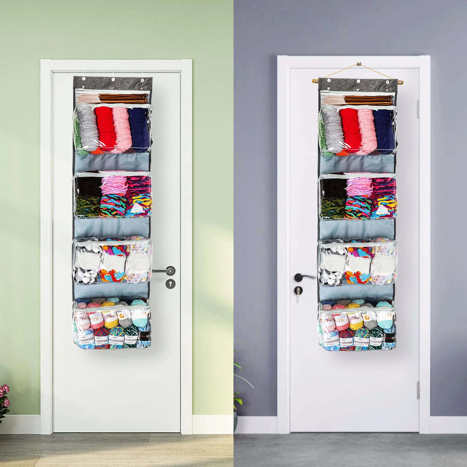 Yarn Storage Hanging Knitting Bag Yarn Bag Dustproof Storage Organizer