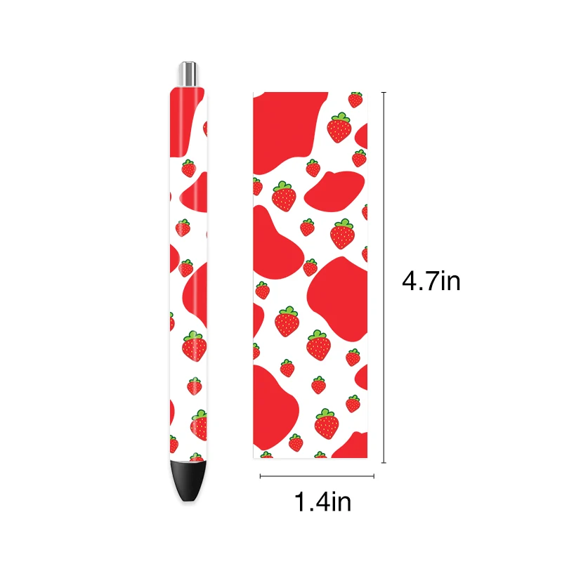 5pcs UV DTF Pen Wrapping Decals UV DTF Vinyl Stickers Waterslide Epoxy Pen Wrapper For Craft Gift School Classroom Office