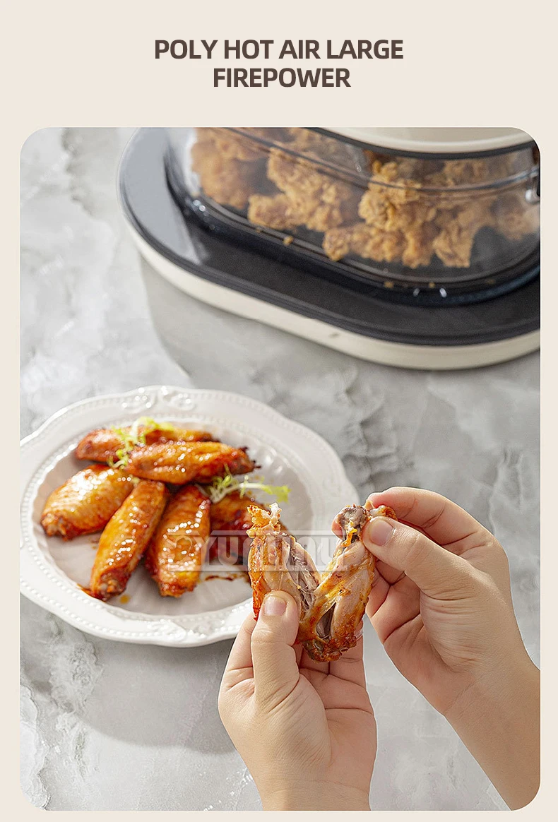 Description Picture 4 of itemIntelligent Oil-free Fryer 4L Electric Air Fryer Household Transparent Visible Freidora De Aire Horno Sin Aceite